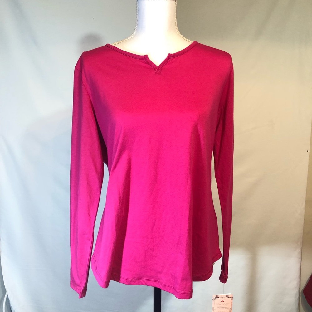 Goodnight Kiss Long Sleeve T Shirt Pink Large NWT
